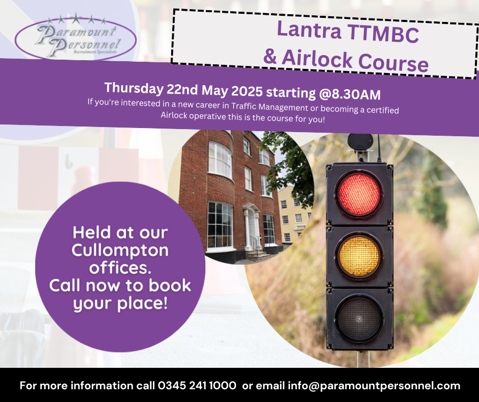 LANTRA – TTMBC  & Airlock Course Thursday 22/05/2025