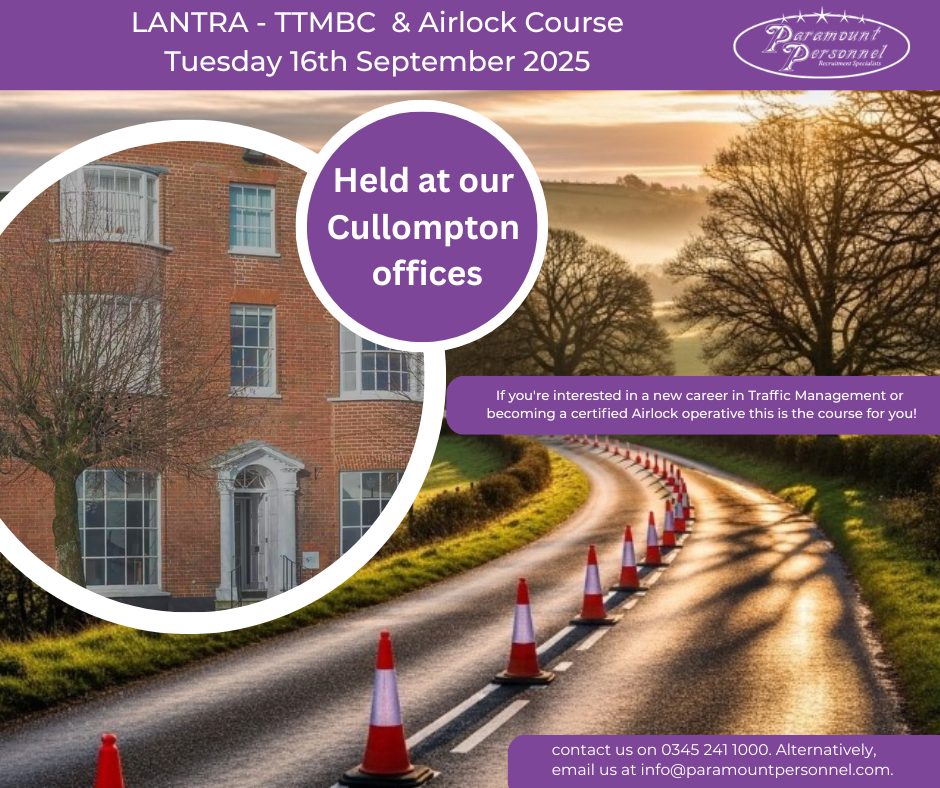 LANTRA – TTMBC  & Airlock Course Tuesday 16th September 2025